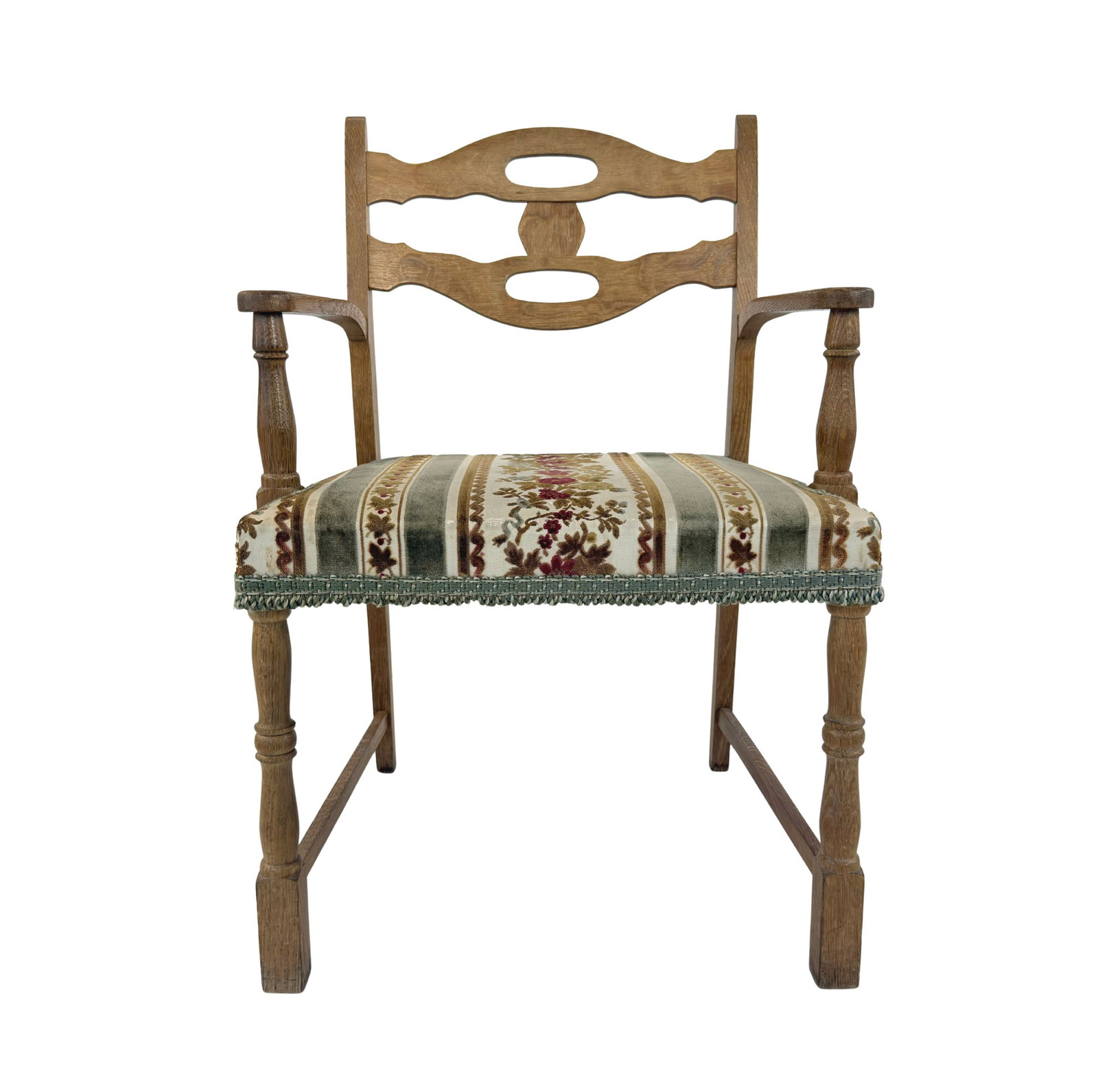 RAZORBACK ARMCHAIR BY EDVARD VALENTINSEN: Dimensions: H 33 ” x W 23 ” x D 20.5” x SH 18”. Vintage Danish armchair by Edvard Valentinsen Mobelfabrik with original upholstery.