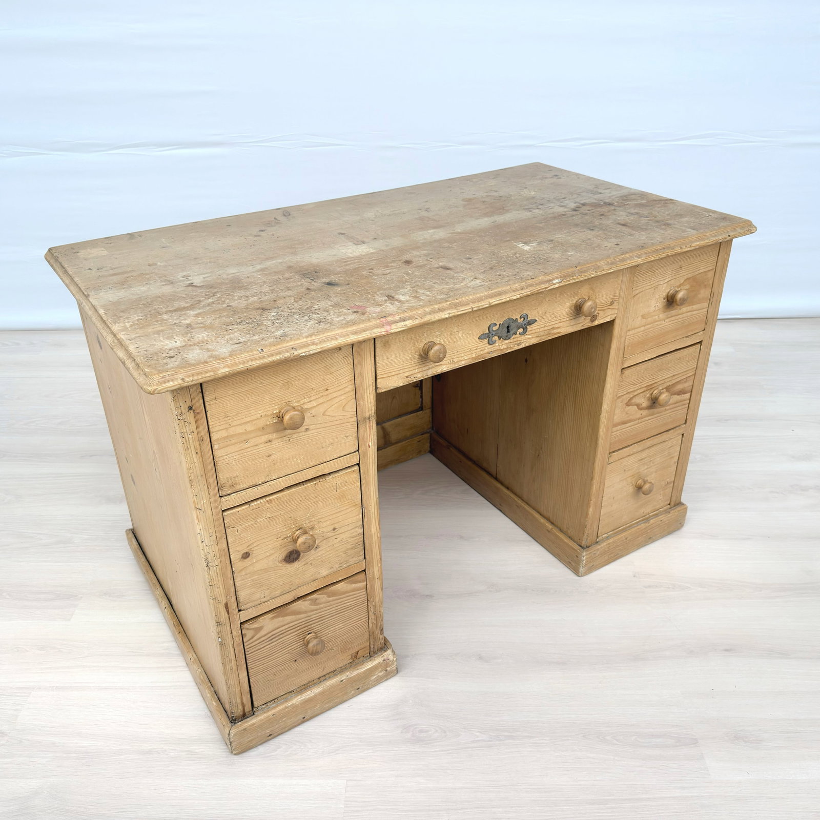 ANTIQUE PINE DESK - 3