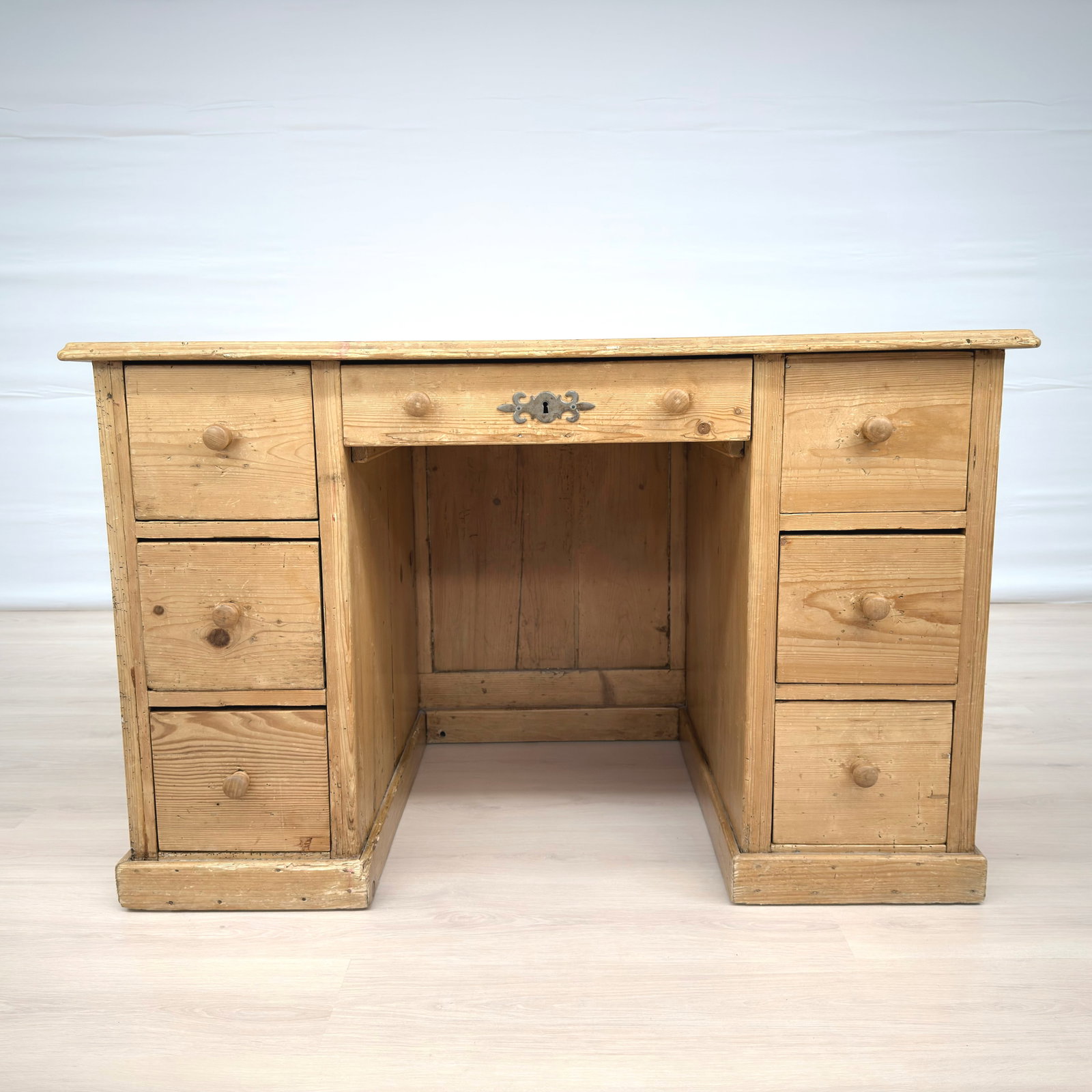 ANTIQUE PINE DESK - 4