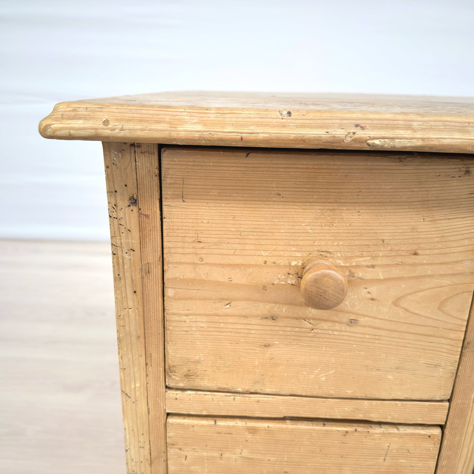 ANTIQUE PINE DESK - 8
