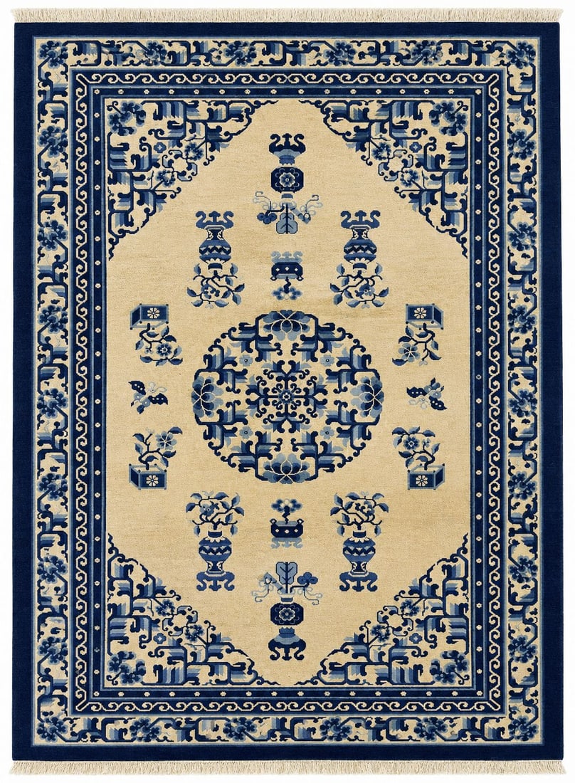VINTAGE ROOM SIZE PEKING WOOL RUG (1 of 13)