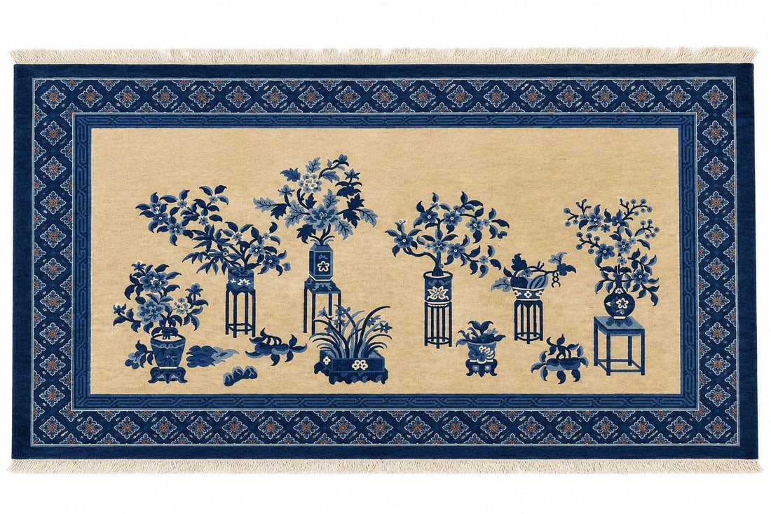 VINTAGE ROOM SIZE PEKING WOOL RUG (1 of 11)