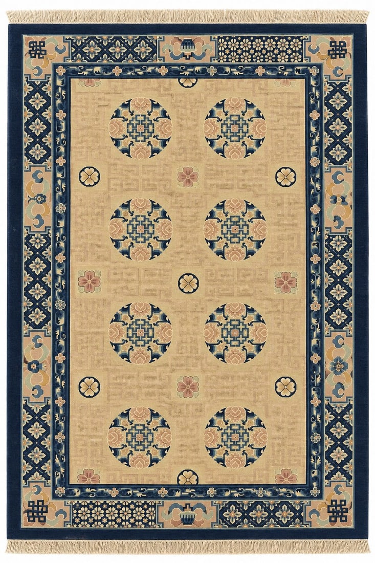 VINTAGE ROOM SIZE PEKING WOOL RUG (1 of 8)