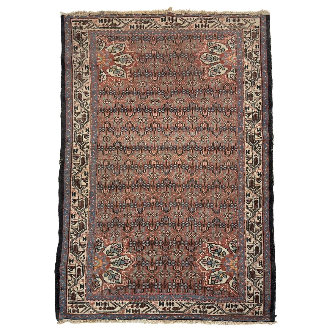 ANTIQUE HAND-KNOTTED PERSIAN RUG (1 of 6)