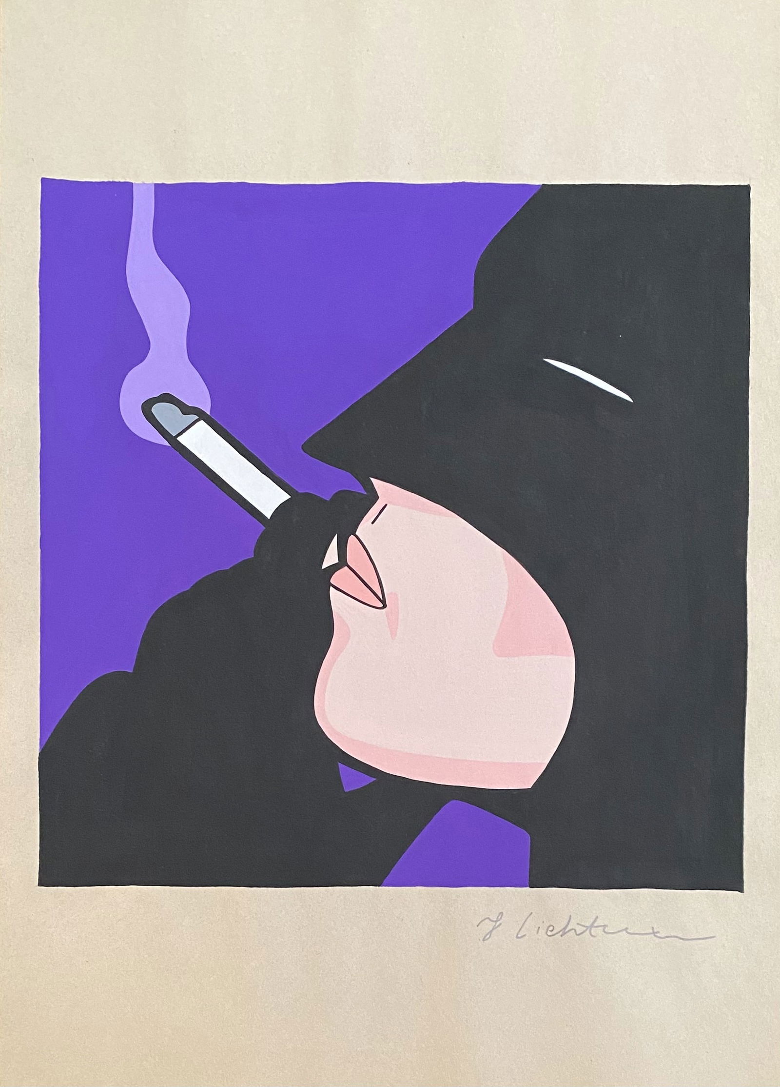 Mixed Media On Paper. Roy Lichtenstein "In The Style Of" (1 of 1)