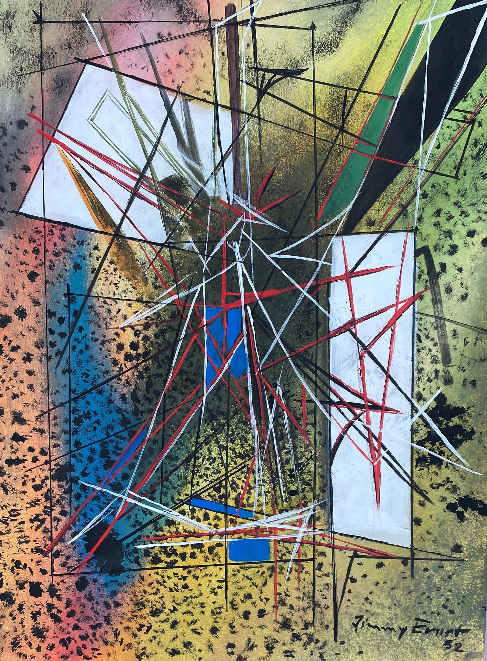 Jimmy Ernst (American German 1920-1984) Mixed Media  "in the style of" (1 of 2)