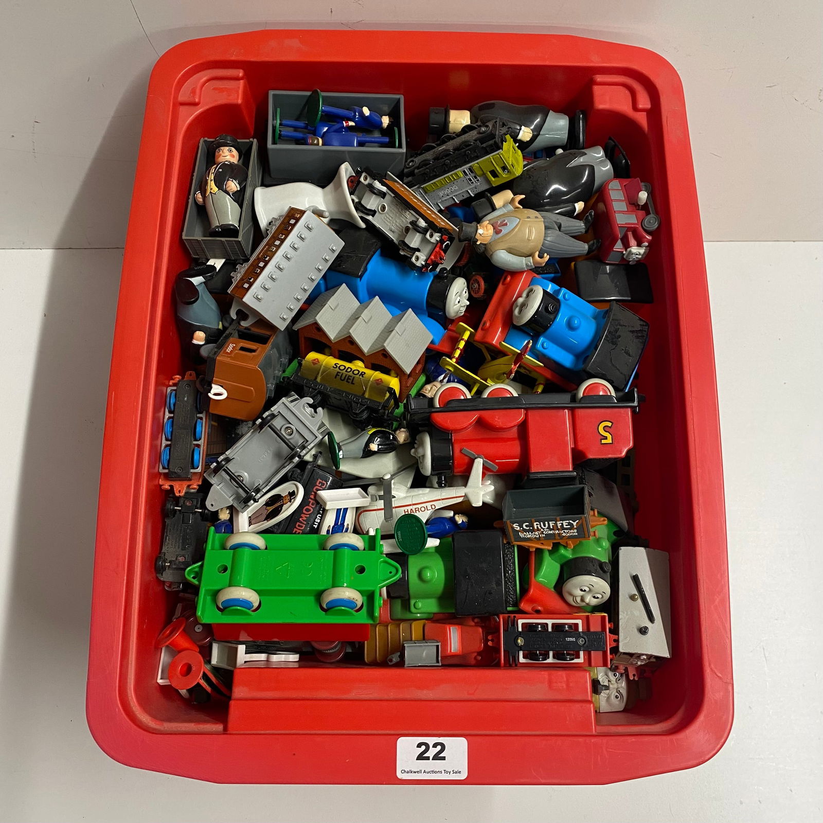A large collection of Thomas the Tank engine trains and figures.: A large collection of Thomas the Tank engine trains and figures.