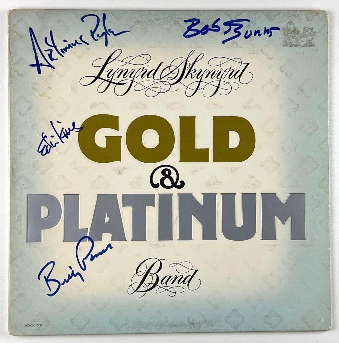 Lynyrd Skynyrd Group Signed "gold & Platinum" Album (4 Sigs) (jsa Loa