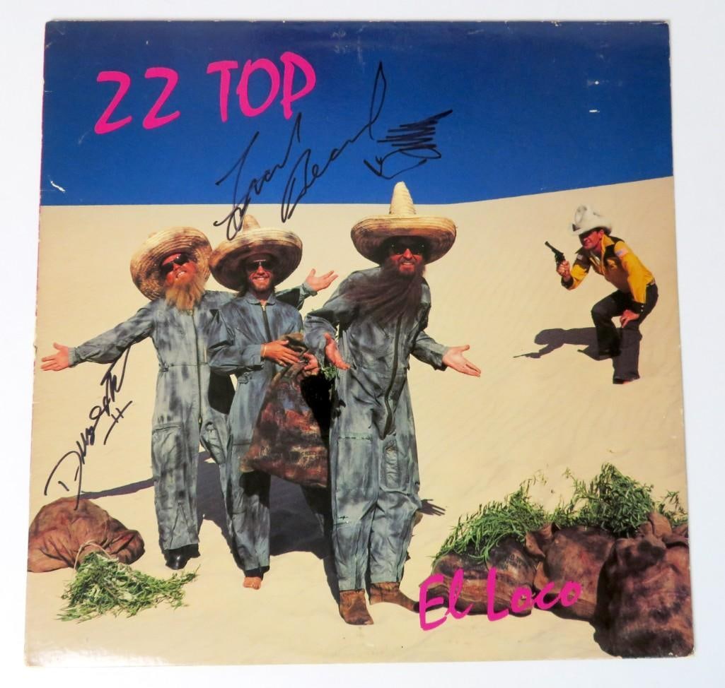 ZZ Top Group Signed "El Loco" Album (3 Sigs) (JSA & Beckett/BAS Authentication) (1 of 5)