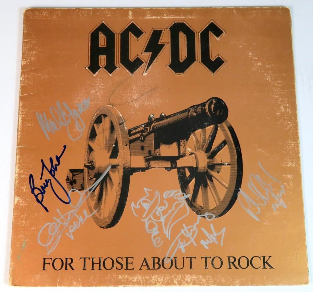 AC/DC Group Signed "For Those About To Rock" Album (5 Sigs) (JSA LOA) (1 of 9)