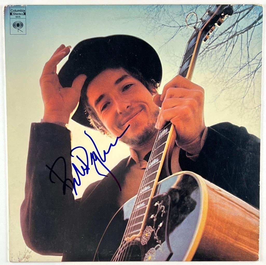 Bob Dylan In-Person Signed "Nashville Skyline" Album (JSA Auto Grade "10" LOA & Beckett/BAS LOA): “Nashville Skyline” album signed on the cover in blue felt tip marker by Bob Dylan. In fine condition. Record is not included. Accompanied by full Letters of Authenticity from both Beckett