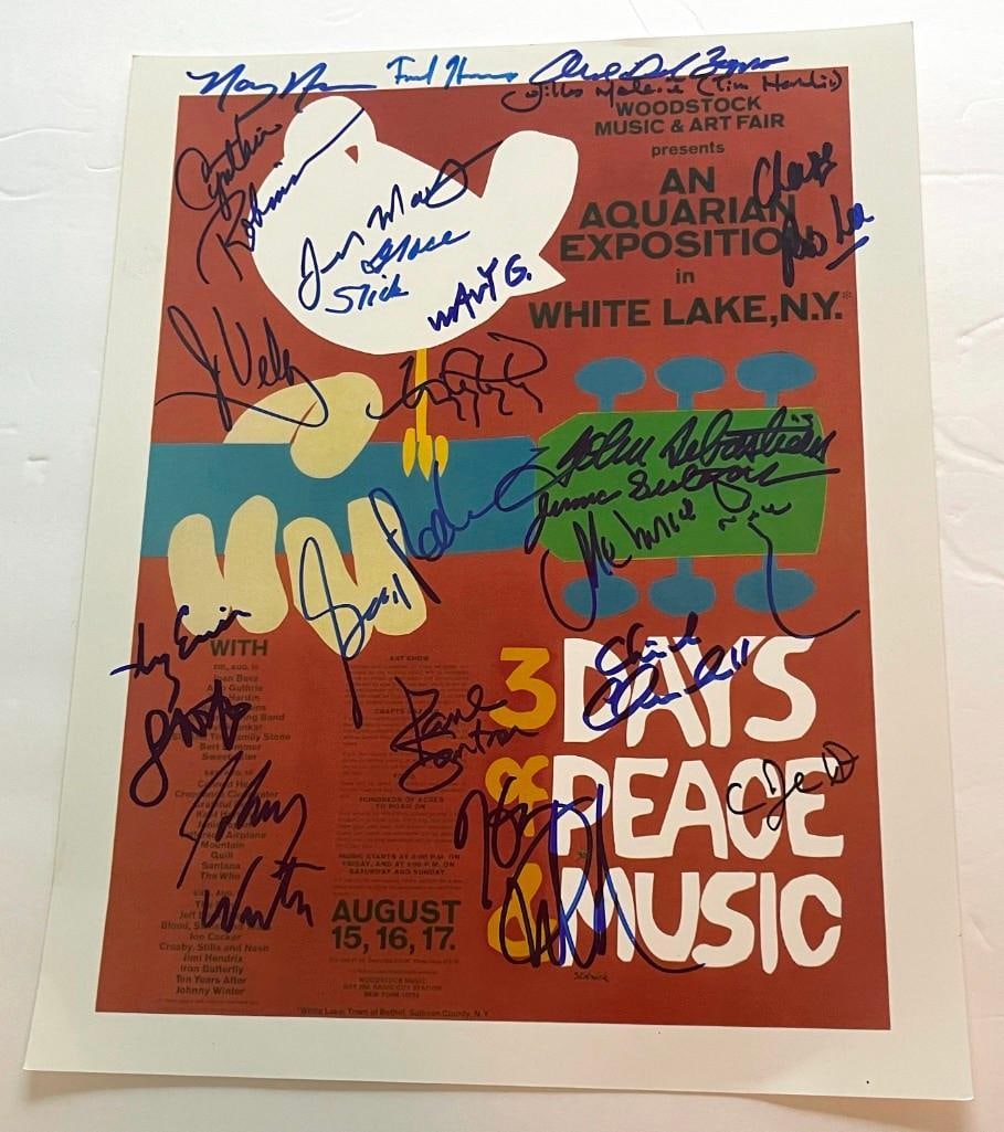 Woodstock Extensively In-Person Signed Dove 8" x 10" Photo (20+ Sigs) (Third Party Guaranteed) (1 of 1)