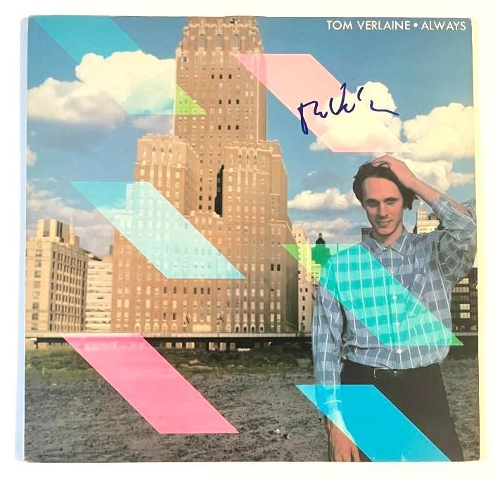 Television: Tom Verlaine In-Person Signed "Always" Album (Beckett/BAS Cert): Television's Tom Verlaine Signed "Always" Album. In fine condition. Record is included. Accompanied by Beckett/BAS Authentication. Obtained in-person.