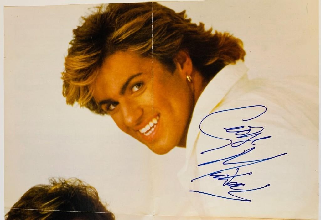 George Michael In-Person Signed "Careless Whisper" Sheet Music Fold-Out Poster (JSA Authentication) (1 of 1)