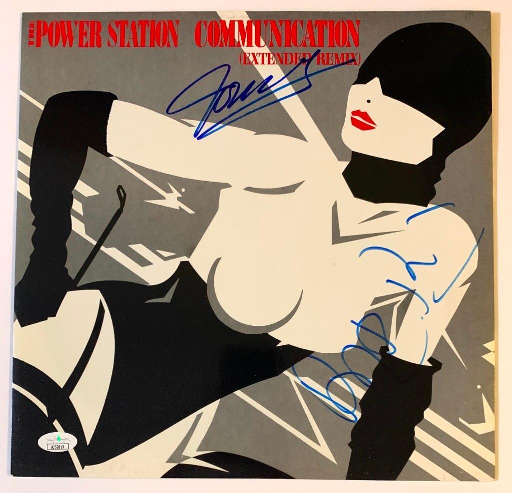 [Duran Duran] Power Station: Signed "Communication" Album EP (2 Sigs)(JSA Authentication): Power Station's "Communication" Album EP signed by John Taylor and Andy Taylor. In fine condition. Record is included. Accompanied by JSA Authentication. Obtained in-person.