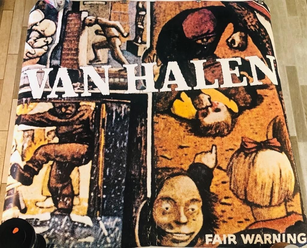 Signed Van Halen Fair Warning Album Cover
