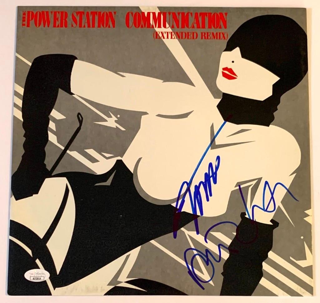 [Duran Duran] Power Station: Signed "Communication" Album EP (2 Sigs)(JSA Authentication): Power Station's "Communication" Album EP signed by John Taylor and Andy Taylor. In fine condition. Record is included. Accompanied by JSA Authentication. Obtained in-person.