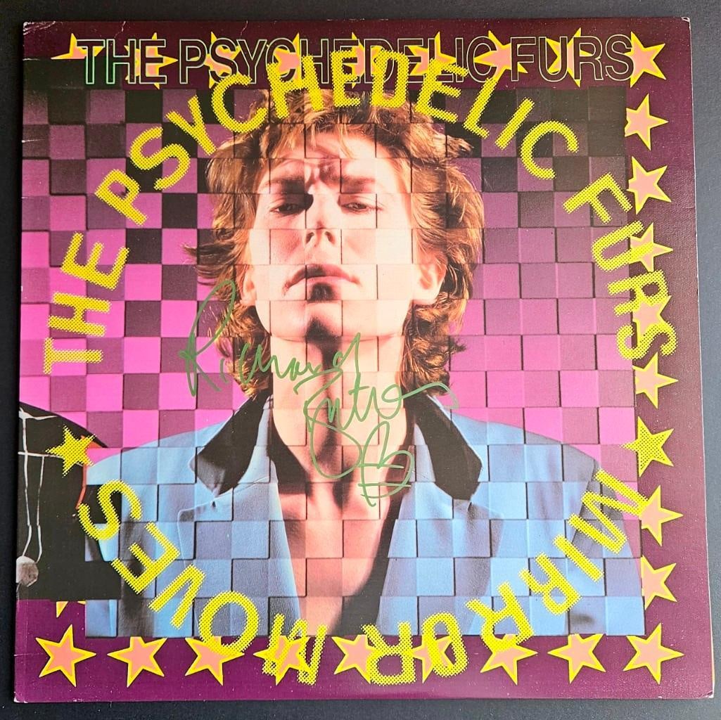 Psychedelic Furs: Richard Butler In-Person Signed "Mirror Moves" Album (Third Party Guaranteed): “Mirror Moves” album signed on the cover in green paint pen marker by the Psychedelic Furs's Richard Butler. In very good condition, with some scattered wear. Record is included.