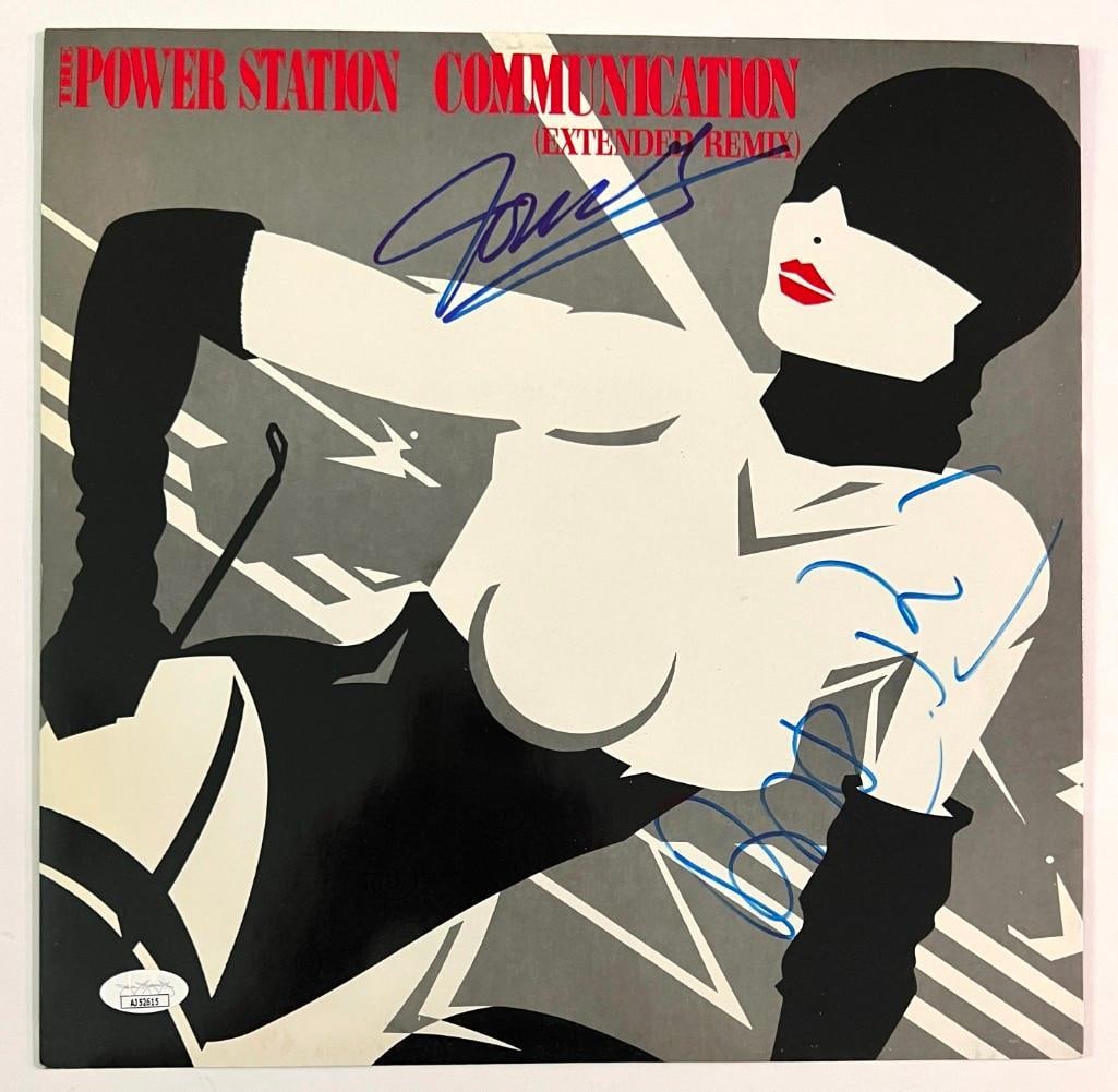 [Duran Duran] Power Station: Signed "Communication" Album EP (2 Sigs)(JSA Authentication): Power Station's "Communication" Album EP signed by John Taylor and Andy Taylor. In fine condition. Record is included. Accompanied by JSA Authentication. Obtained in-person.