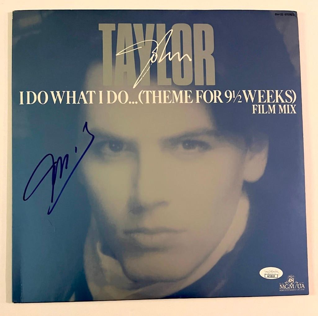 Duran Duran: John Taylor In-Person Signed "I Do What I Do" 12" Record (JSA Authentication): "I Do What I Do" 12" record signed by John Taylor. In very good condition, with some scattered wear. Record is included. Accompanied by JSA Authentication. Obtained in-person.