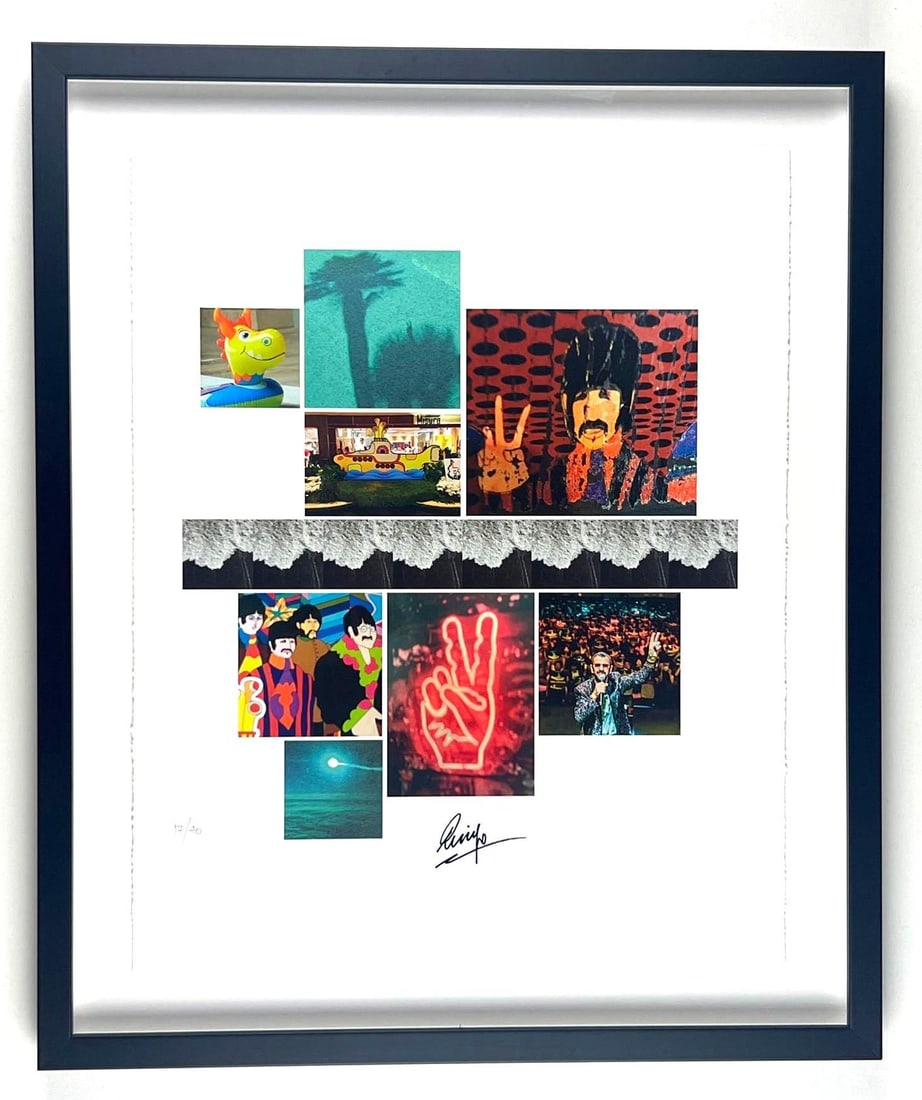 Beatles: Ringo Starr Signed Lithograph (#17/40) Framed (Third Party Guaranteed): This limited edition lithograph signed by Ringo...