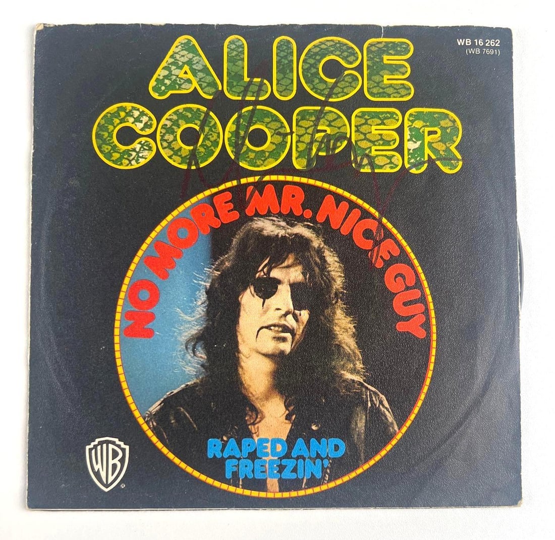 Alice Cooper In-Person Signed "No More Mr. Nice Guy" 45 RPM (Beckett/BAS Cert) (1 of 3)
