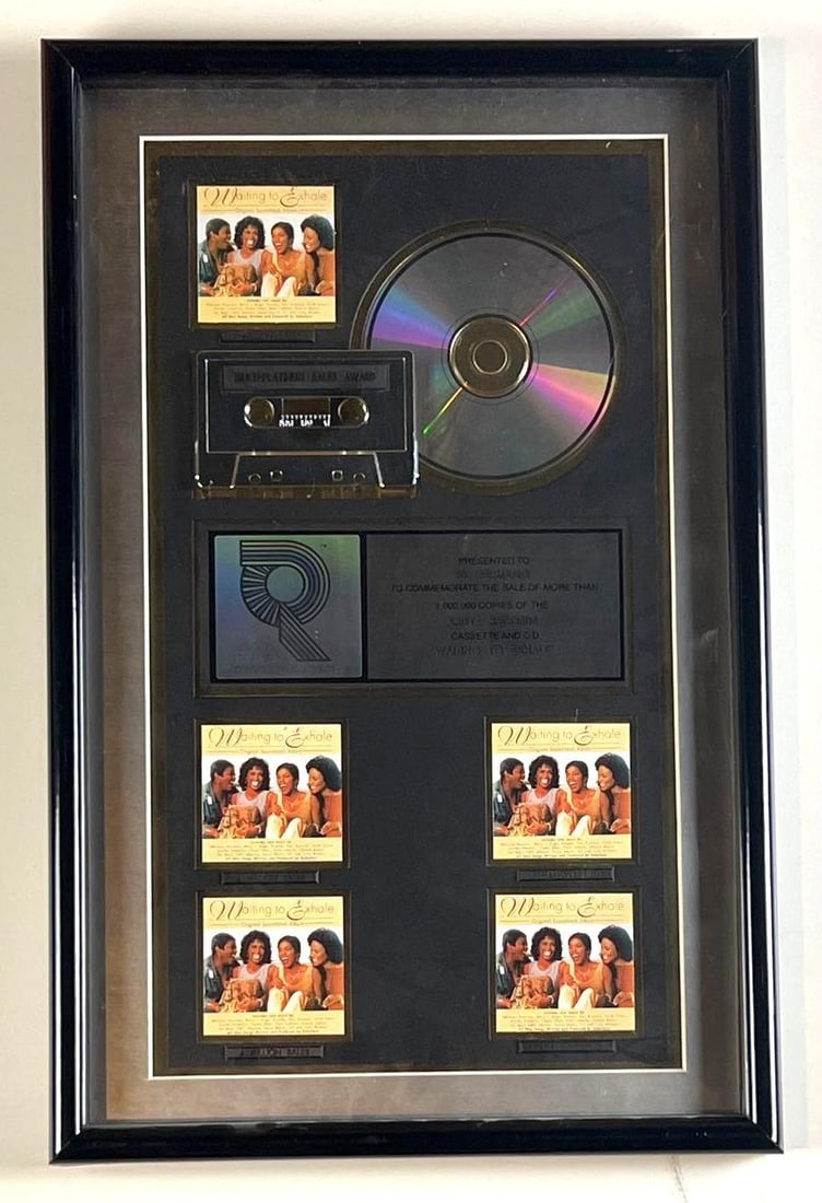 "Waiting to Exhale" Soundtrack RIAA Multi-Platinum Award ft. Whitney Houston (1 of 2)