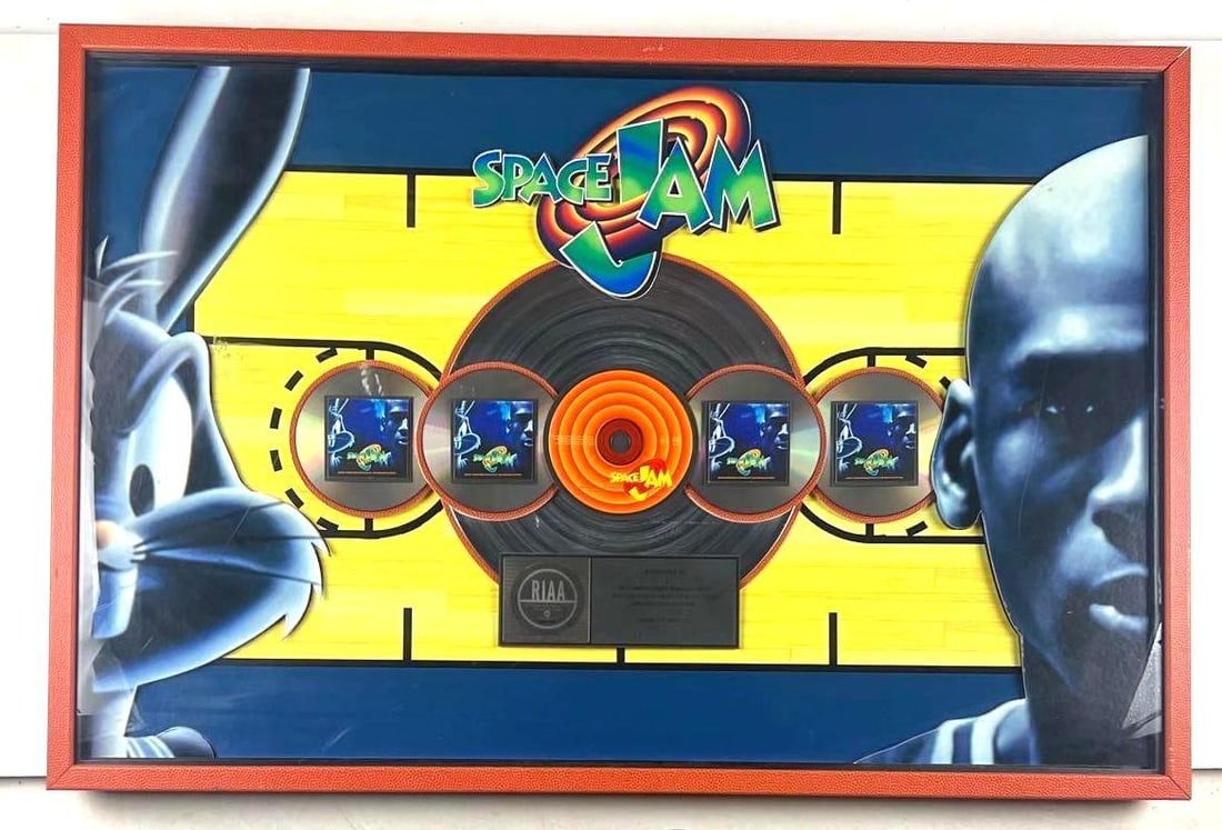 "Space Jam" RIAA Multi-Platinum Sales Award Presented to The Hit Factory (1 of 2)