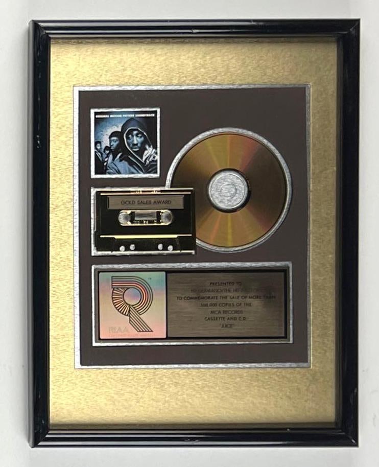 "Juice" Original Motion Picture Soundtrack RIAA Gold Album Sales Award Presented to The Hit Factory (1 of 3)
