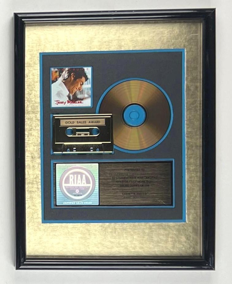 Jerry Maguire Soundtrack RIAA Gold Album Sales Award Presented to The Hit Factory (1 of 3)