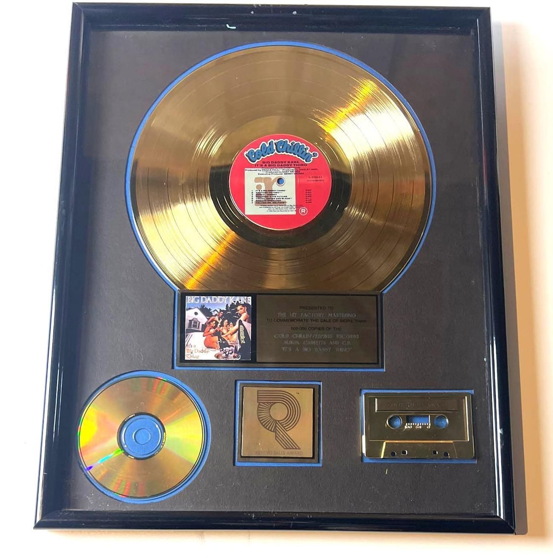 Big Daddy Kane "It's a Big Daddy Thing" RIAA Gold Album Sales Award Presented to The Hit Factory (1 of 2)