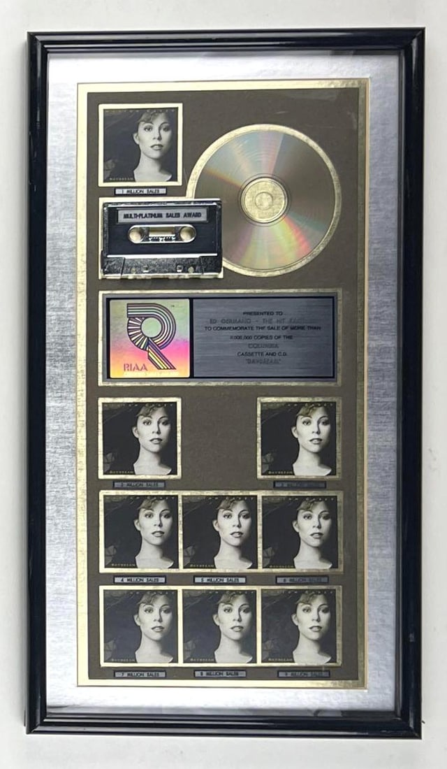 Mariah Carey “Daydream” RIAA Multi-Platinum Album Sales Award Presented to The Hit Facto (1 of 3)