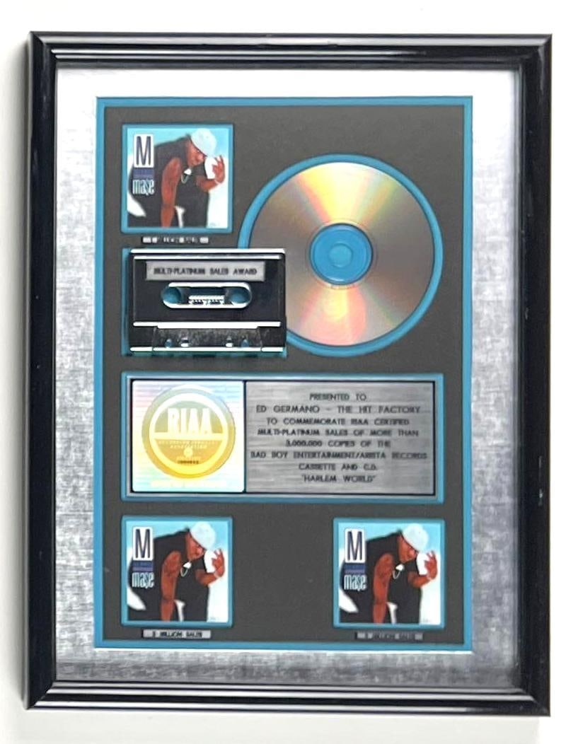 Mase "Harlem World" RIAA Multi-Platinum Album Sales Award Presented to The Hit Factory (1 of 2)