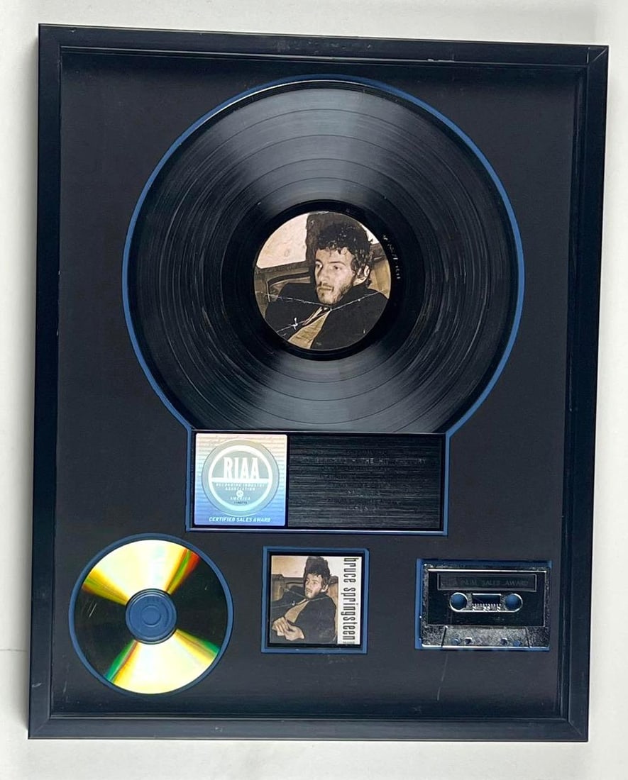 Bruce Springsteen "The River” RIAA Platinum Album Sales Award Presented to The Hit Factory (1 of 2)