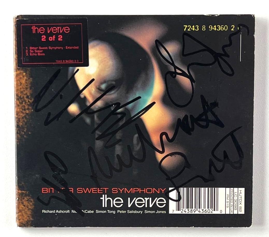 The Verve: Group Signed "Bitter Sweet Symphony" (5 Signatures) (JSA) (1 of 2)