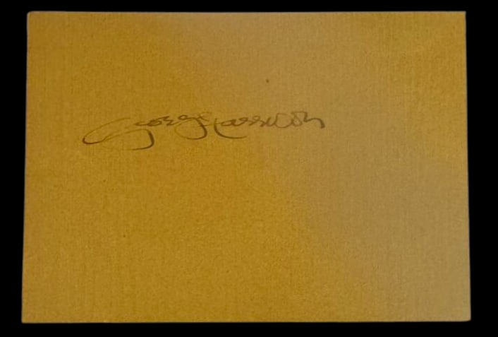 The Beatles: George Harrison Signed Album Page (JSA Authentication) (1 of 4)