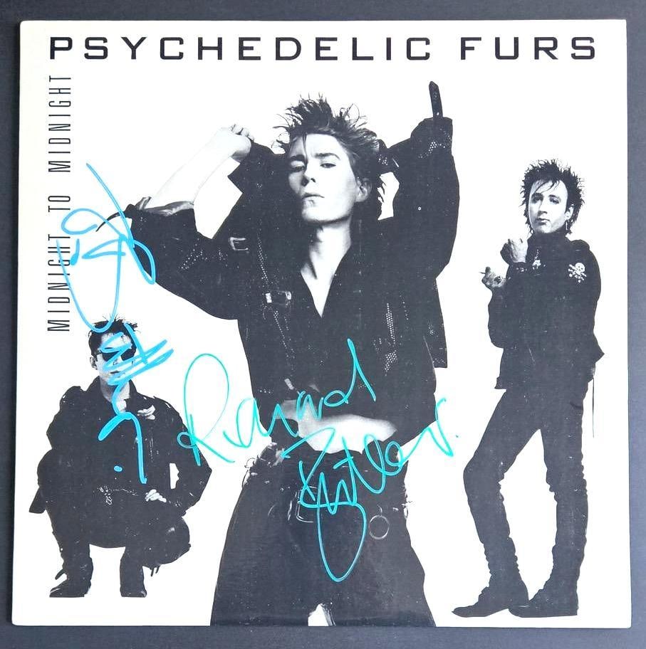 Psychedelic Furs In-Person Signed "Midnight to Midnight" Album (2 Sigs) (Third Party Guaranteed): Midnight to Midnightalbum signed on the cover in blue felt tip marker by Psychedelic Furs members Richard Butler and Tim Butler. In fine condition. Record is included. Obtained in-person. Provenance E