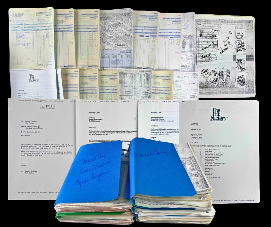 Mariah Carey Hit Factory Recording Archive of Original Studio Documents (1 of 7)