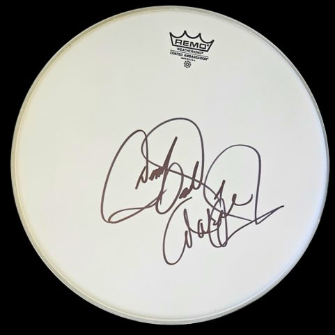 Donny and Marie Osmond In-Person Signed 14" Drumhead (2 Sigs) (Third Party Guaranteed) (1 of 1)