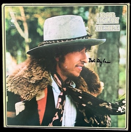 Bob Dylan Signed "Desire" Album (Manager Jeff Rosen LOA): Original pressing of Bob Dylan’s 1976 album "Desire," signed on the cover in black felt tip marker by Bob Dylan. This rare Dutch CBS Holland edition includes the vinyl record. In very good condi