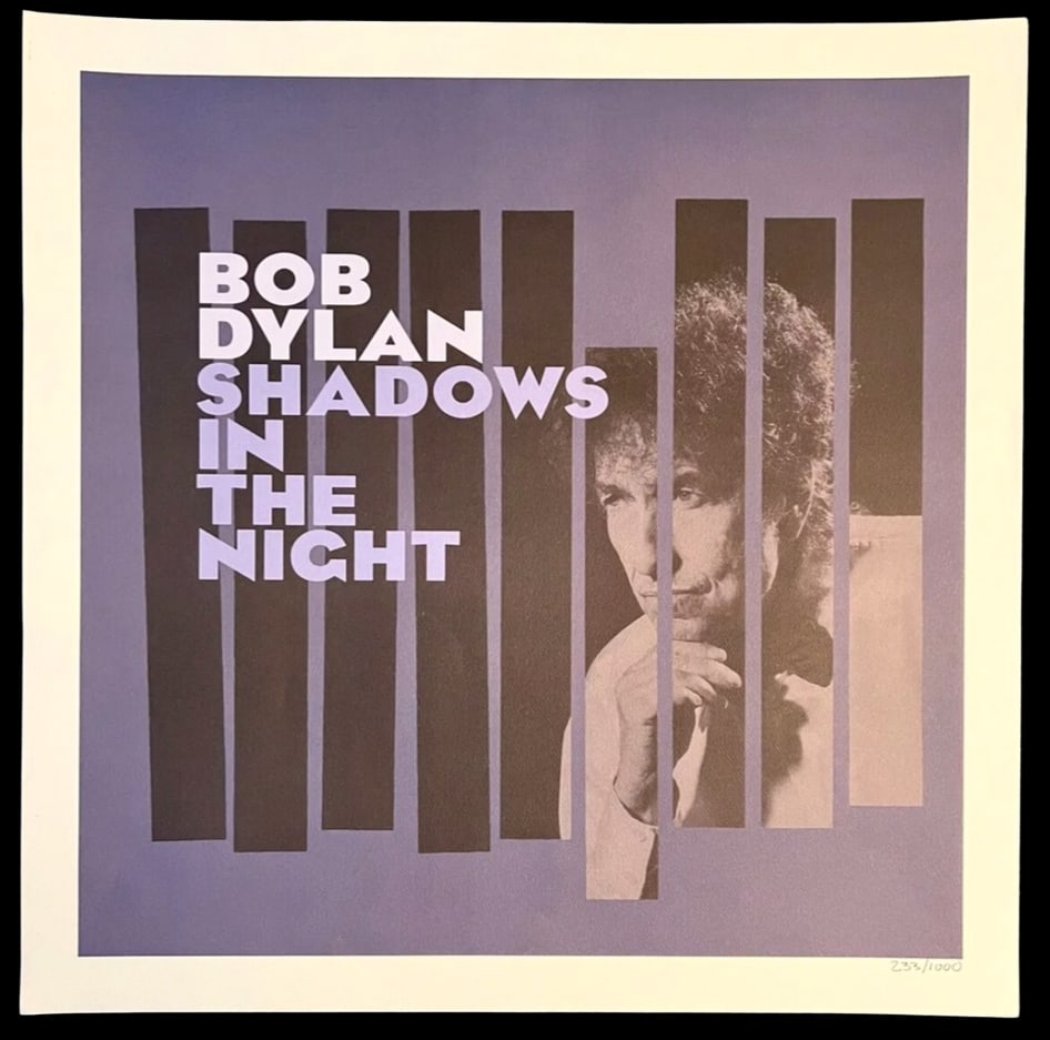 Bob Dylan “Shadows in the Night” Limited Edition Promo Poster #233/1000 (Third Party Gua: Official limited edition promotional poster for Bob Dylan’s "Shadows in the Night," individually numbered #233 out of just 1000 produced. A striking design featuring Dylan’s portrait