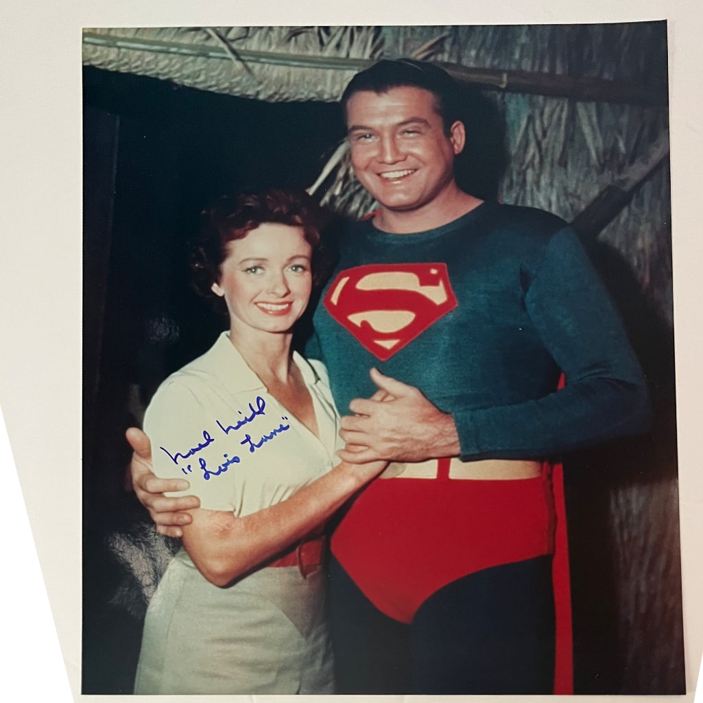 Superman: Noel Neill Signed 14" x 11" Photo with George Reeves (Third Party Guaranteed) (1 of 1)