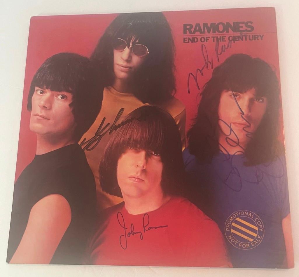 Ramones Group Signed "End of the Century" Album (4 Sigs) (Third Party Guaranteed) (1 of 1)