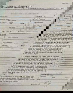 Keith Moon Twice-Signed 1975 Cadillac DeVille Lease Agreement (JSA Authentication): Rare multi-page vehicle lease agreement for a 1975 Cadillac Coupe de Ville, originating from the personal files of legendary The Who drummer Keith Moon. Dated January 7, 1975, this carbon copy contrac
