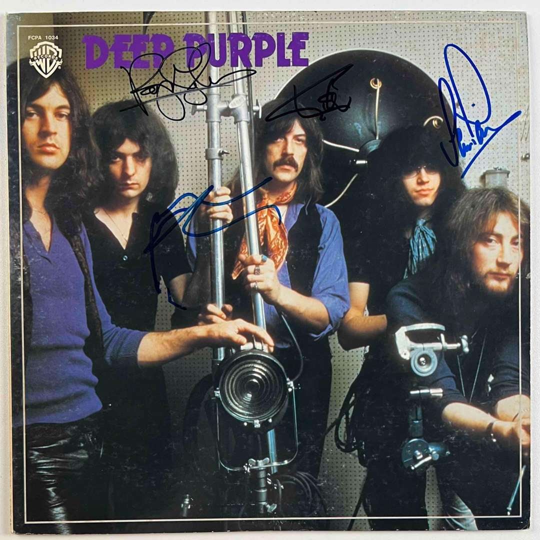Deep Purple Group In-Person Signed Self-Titled Album (4 Sigs) (Beckett/BAS Authentication) (1 of 3)