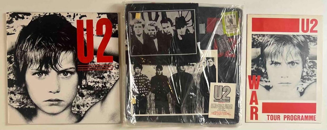 U2 "War" Tour Programme and Merchandise Set Trio (1 of 2)