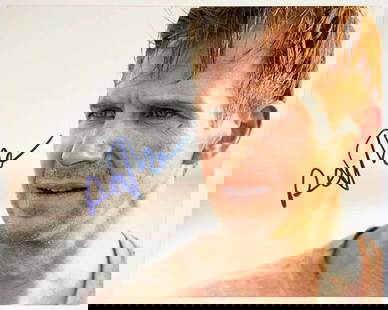 The English Patient: Ralph Fiennes In-Person Signed 8" x 10" Photo (Third Party Guaranteed): Color 8" x 10" photo signed by acclaimed actor Ralph Fiennes, the image captures Fiennes in a dramatic close-up from the English Patient and the autograph is cleanly signed in bold blue ink. In f