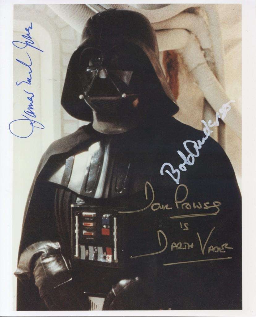 Star Wars: Darth Vader Multi-Signed James Earl Jones, Dave Prowse, Anderson 10" x 8" Photo (BAS) (1 of 1)