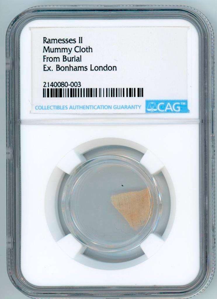 Ramesses the Great Burial Cloth Fragment (CAG) (1 of 4)