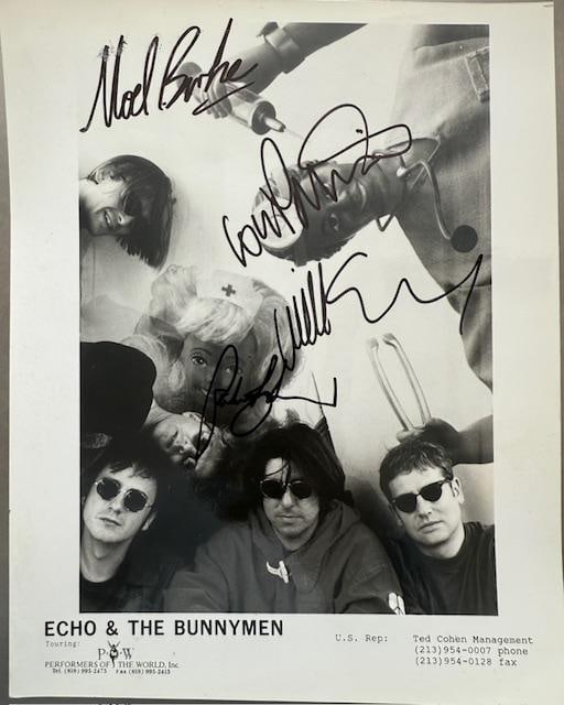 Echo & The Bunnyman Group Signed 10” x 8” Photo (4 Sigs) (Epperson Authentication) (1 of 5)